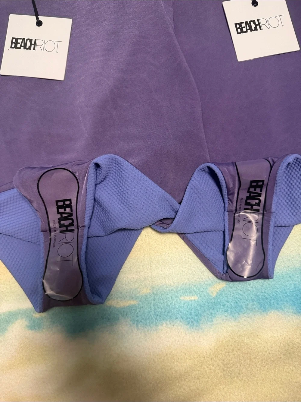 Beach Riot Lavender Textured One-Piece Swimsuit, size S and M - Picture 7 of 8